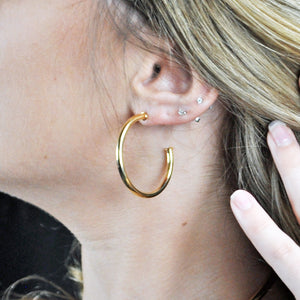 SE760AXS 18k Gold Plated Hoops