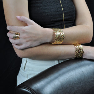 SB102A Wide Bubble Cuff Bracelet