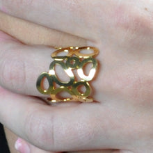 Load image into Gallery viewer, SR020 18k Gold Plated Bubble ring