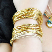 Load image into Gallery viewer, SB172 Natural Cord Bracelet with 18k Gold