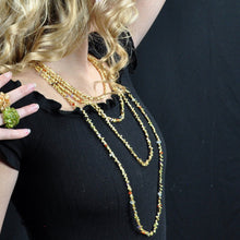 Load image into Gallery viewer, SN251 18k Gold Plated Necklace with Mixed Semiprecious Stones