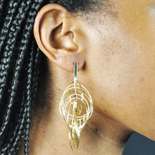 Load image into Gallery viewer, SE772LG Many-Looped Plated Earrings, Large