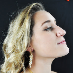 SE085FP 18k Gold Plated Earrings with Fresh Water Pearls