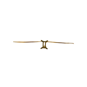 SN400 E "Gemini Zodiac " 18K Gold Plated Necklace