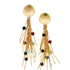 SE883 18K Gold Plated Earrings with Multi Stones