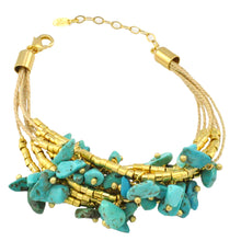 Load image into Gallery viewer, SB025TQ Natural Fiber Bracelet with Turquoise