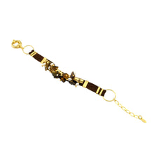 Load image into Gallery viewer, SB152TE Brown Leather Bracelet with Tiger Eye