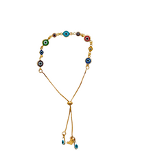 Load image into Gallery viewer, SB242MT Adjustable Evil Eye Bracelet