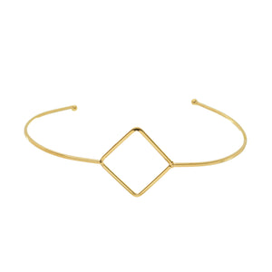 SB245B "square" 18K Gold Plated Bracelet