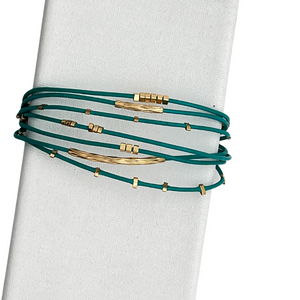 SB248TQ Turquoise color leather bracelet
