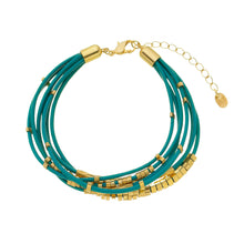Load image into Gallery viewer, SB248TQ Turquoise color leather bracelet