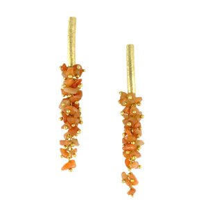 SE085AG 18k Gold Plated Earrings with Agate
