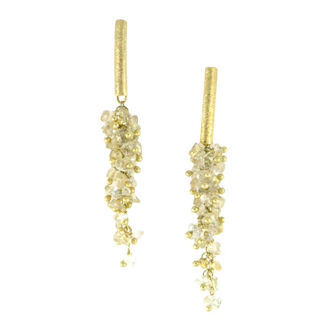 SE085CT 18k Gold Plated Earrings with Citrine