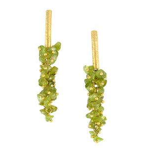 SE085PD 18k Gold Plated Earrings with Peridot