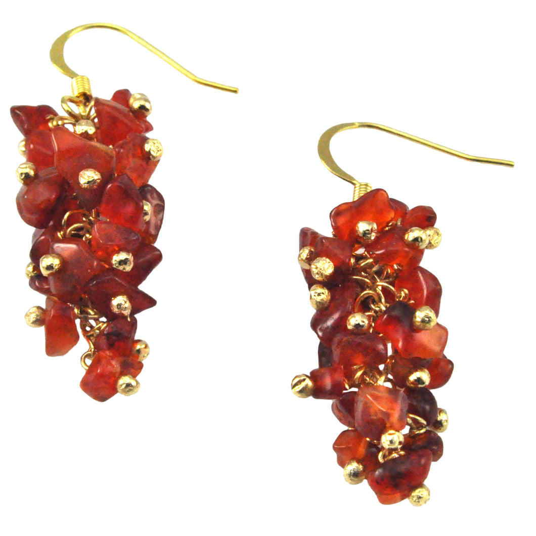 SE472AG Grape Cluster Earrings with Agate