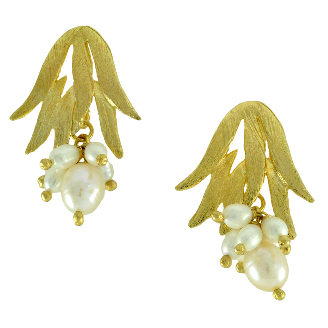 SE476FP Haystack Earrings with Fresh Water Pearls