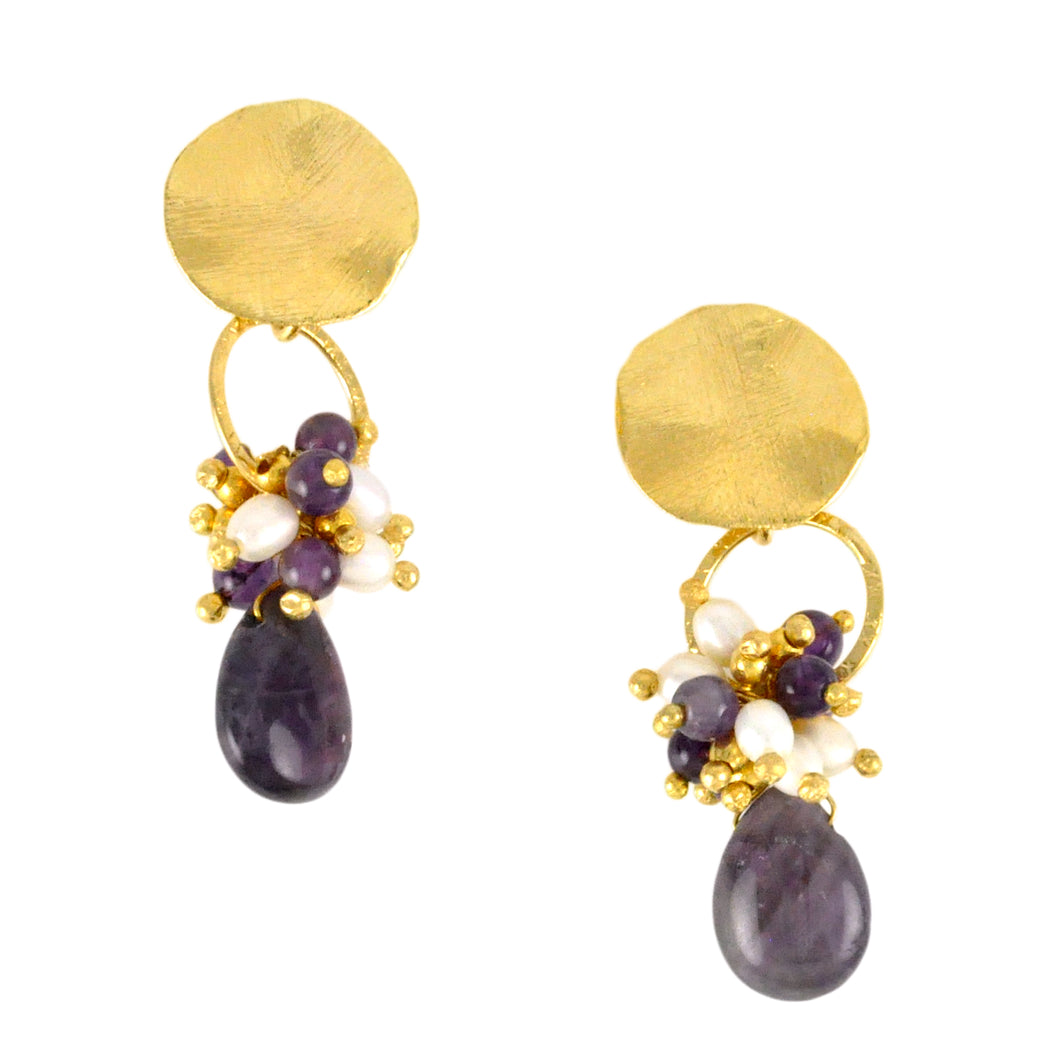 SE580AM Earrings with Amethyst