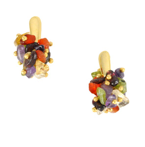 SE592 18k Gold Plated Earrings with Semiprecious Stones