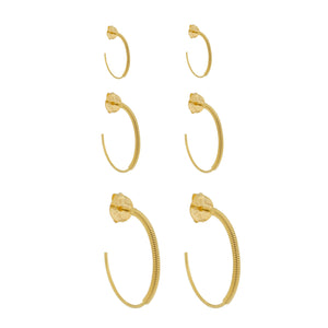SE648MD 18k Gold Plated Hoops
