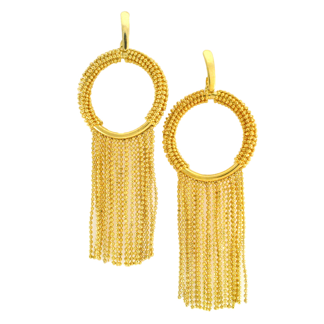 SE672 18K Gold Plated Earrings with Fringe