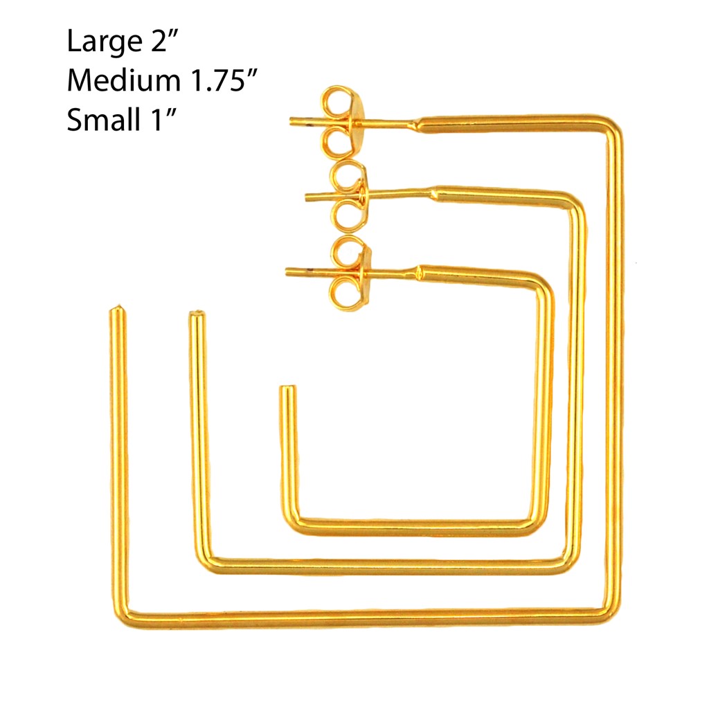 SE708LG 18k Gold Plated Hoop Earrings