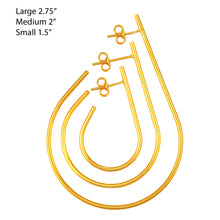 Load image into Gallery viewer, SE709SM-teardrop-hoop-earrings