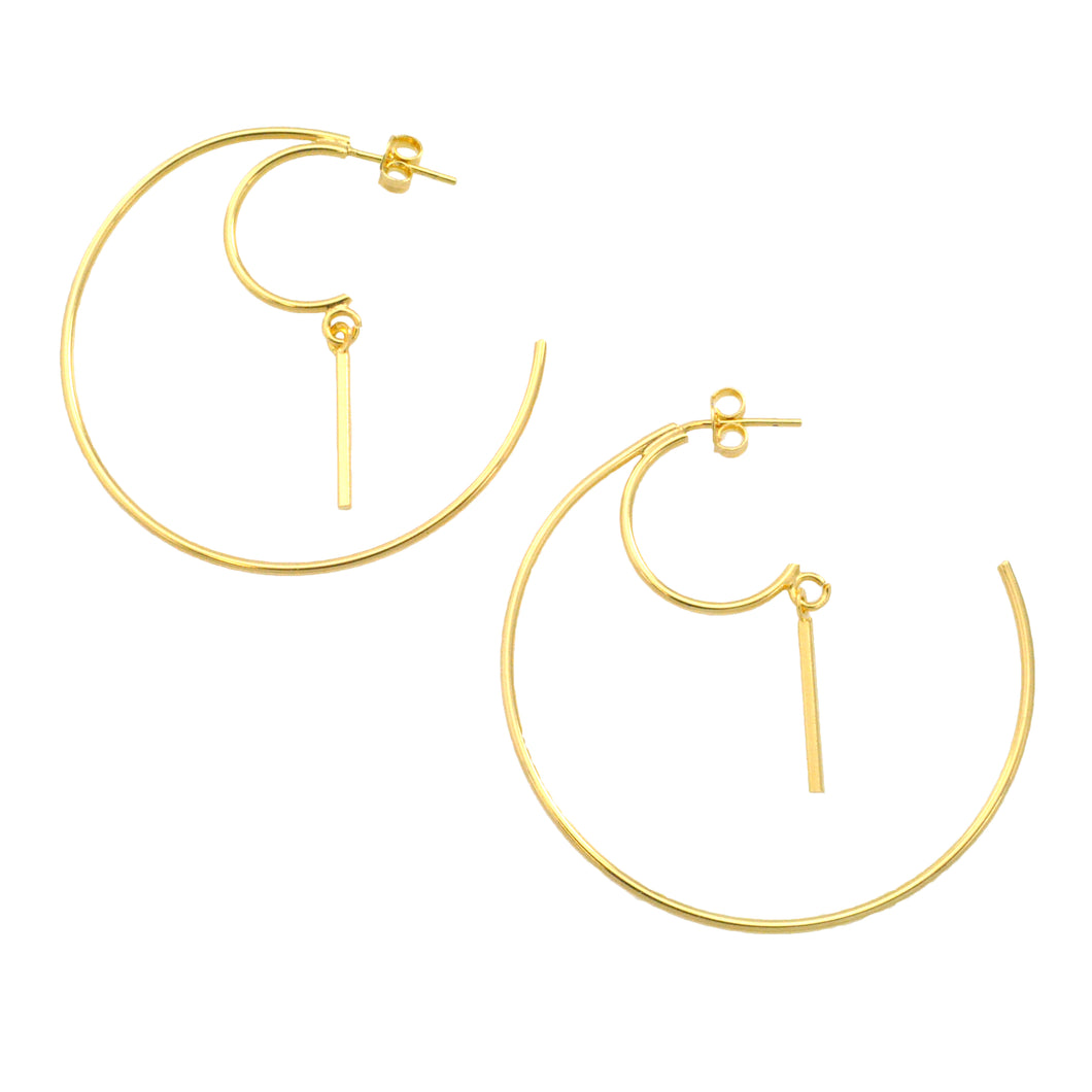 SE728 18k Gold Plated Hoop Earrings