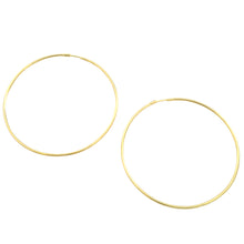 Load image into Gallery viewer, SE731LG 18k Gold Plated Endless Hoops