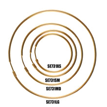 Load image into Gallery viewer, SE731MD 18k Gold Plated Endless Hoops
