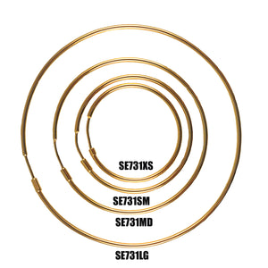 SE731MD 18k Gold Plated Endless Hoops