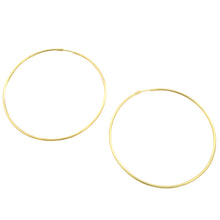 Load image into Gallery viewer, SE731XL 18k Gold Plated Endless Hoops