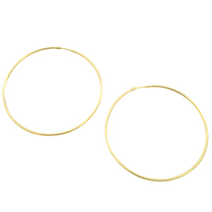 SE731LG 18k Gold Plated Endless Hoops