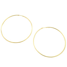 Load image into Gallery viewer, SE731SM 18k Gold Plated Endless Hoops