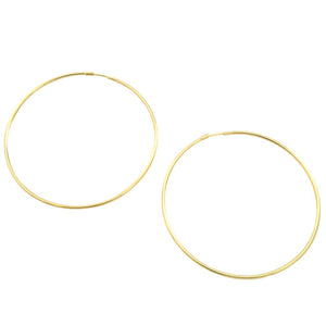 SE731SM 18k Gold Plated Endless Hoops