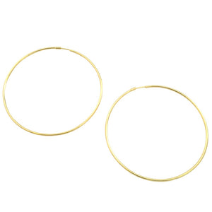SE731MD 18k Gold Plated Endless Hoops