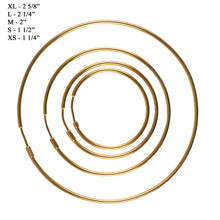 Load image into Gallery viewer, SE731LG 18k Gold Plated Endless Hoops