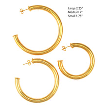 Load image into Gallery viewer, SE759ALG 18k Gold Plated Hoops