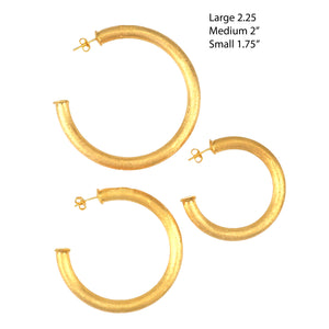 SE759BSM 18k Gold Plated Hoops