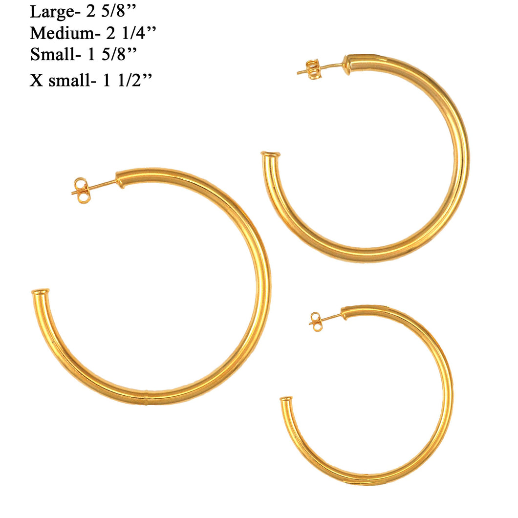 SE760ALG 18k Gold Plated Hoops