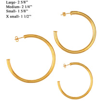 Load image into Gallery viewer, SE760AXS 18k Gold Plated Hoops