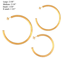 Load image into Gallery viewer, SE760BSM 18k Gold Plated Hoops