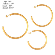 Load image into Gallery viewer, SE760BLG 18k Gold Plated Hoops