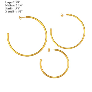 SE761AXS 18k Gold Plated Hoops