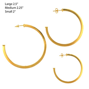 SE762AMD Gold Plated Hoops
