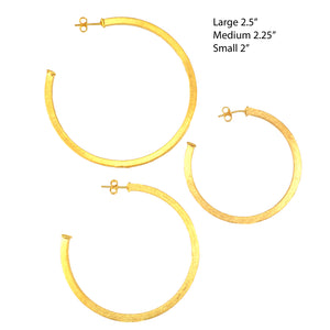 SE762BLG Gold Plated Hoops