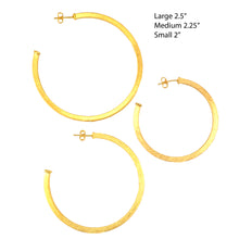 Load image into Gallery viewer, SE762BSM 18k Gold Plated Hoops