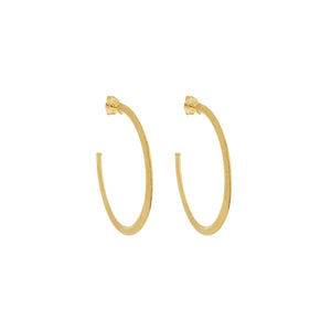 SE763BXS 18K Gold Plated Flat Hoops