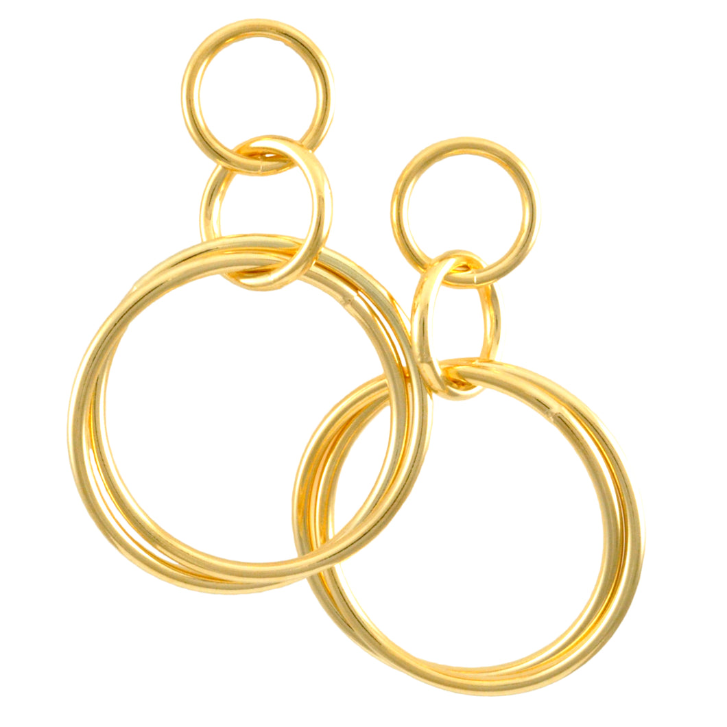 SE770LG 18k Gold Plated Interconnected Hoops