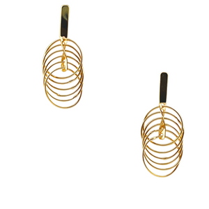 SE772XSM Many-Looped  18K Gold Plated Earring
