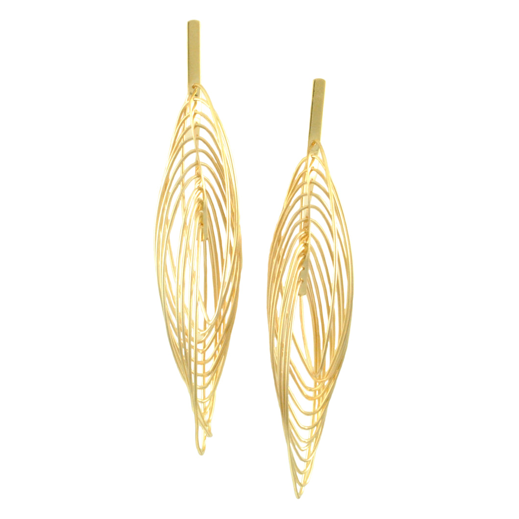SE773 Many-Looped Gold Earrings